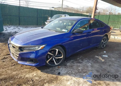 2022 Honda Accord Sport 2.0T z USA, uszkodzony, nr VIN 1HGCV2F38NA012878